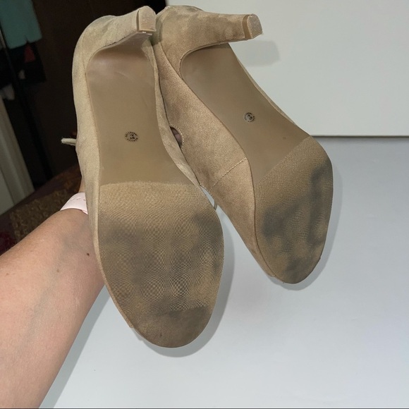 a.n.a. Chance Taupe Peep Toe Strappy Heel Shoe 8 - Picture 11 of 14